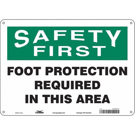Condor Safety Sign, 10 in Height, 14 in Width, Aluminum, Horizontal Rectangle, English, 466R65 466R65