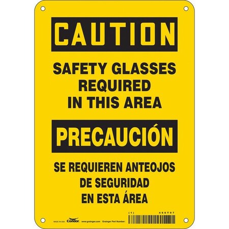 Condor Safety Sign, 7" W, 10" H, 0.055" Thickness, 466T97 466T97