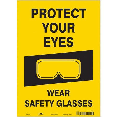 Condor Safety Sign, 14 in Height, 10 in Width, Vinyl, Vertical Rectangle, English, 466T74 466T74
