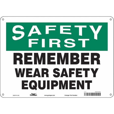 Condor Safety Sign, 10 in Height, 14 in Width, Aluminum, Horizontal Rectangle, English, 466T05 466T05