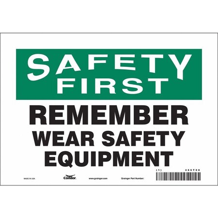 Condor Safety Sign, 7 in Height, 10 in Width, Vinyl, Vertical Rectangle, English, 466T08 466T08
