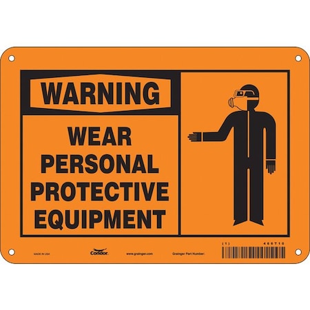 Condor Safety Sign, 7 in Height, 10 in Width, Aluminum, Vertical Rectangle, English, 466T10 466T10