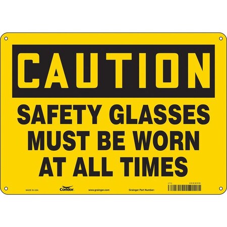 Condor Safety Sign, 10 in Height, 14 in Width, Polyethylene, Horizontal Rectangle, English, 466U96 466U96