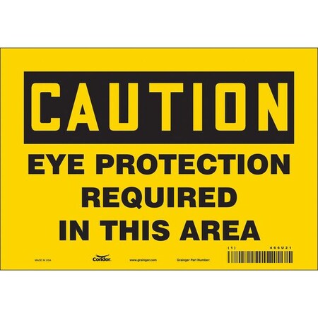 Condor Safety Sign, 7 in Height, 10 in Width, Vinyl, Vertical Rectangle, English, 466U21 466U21