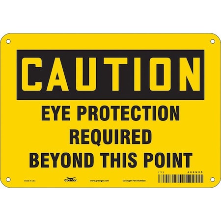 Condor Safety Sign, 7 in Height, 10 in Width, Polyethylene, Vertical Rectangle, English, 466U25 466U25