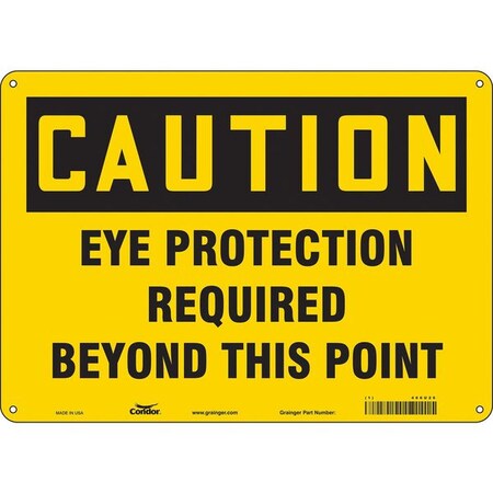 Condor Safety Sign, 10 in Height, 14 in Width, Polyethylene, Horizontal Rectangle, English, 466U26 466U26