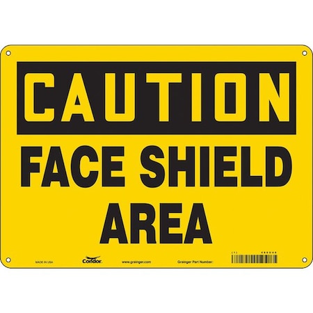 Condor Safety Sign, 10 in Height, 14 in Width, Aluminum, Horizontal Rectangle, English, 466U48 466U48