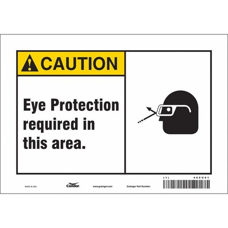 Condor Safety Sign, 7 in Height, 10 in Width, Vinyl, Vertical Rectangle, English, 466U61 466U61