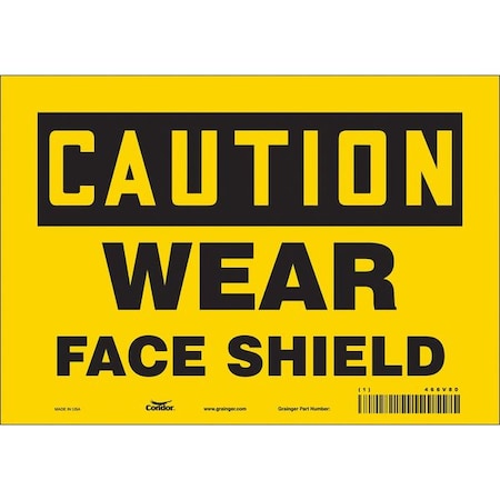 Condor Safety Sign, 7 in Height, 10 in Width, Vinyl, Vertical Rectangle, English, 466V80 466V80