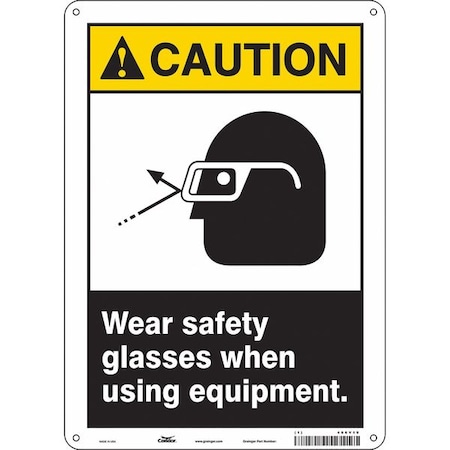 Condor Safety Sign, 14 in Height, 10 in Width, Aluminum, Vertical Rectangle, English, 466V19 466V19
