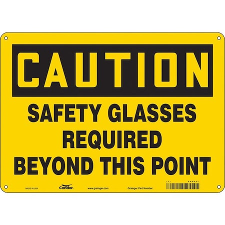 Condor Safety Sign, 10 in Height, 14 in Width, Aluminum, Horizontal Rectangle, English, 466V31 466V31