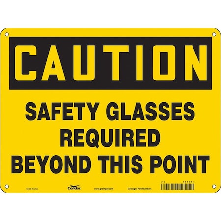 Condor Safety Sign, 18 in Height, 24 in Width, Aluminum, Horizontal Rectangle, English 466V33