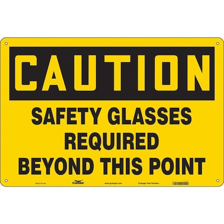 Condor Safety Sign, 36" W, 24" H, 0.032" Thickness, 466V34 466V34