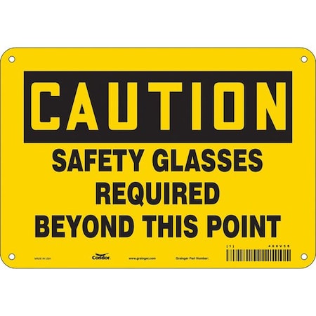 Condor Safety Sign, 7 in Height, 10 in Width, Polyethylene, Vertical Rectangle, English, 466V38 466V38