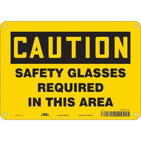 Condor Safety Sign, 7 in Height, 10 in Width, Aluminum, Vertical Rectangle, English, 466V50 466V50