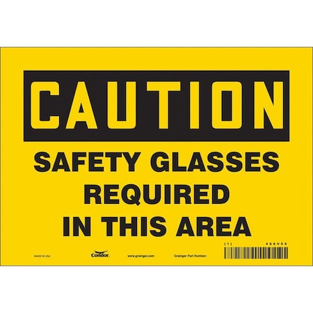 Condor Safety Sign, 7 in Height, 10 in Width, Vinyl, Vertical Rectangle, English, 466V56 466V56