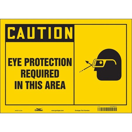 Condor Safety Sign, 10 in Height, 14 in Width, Vinyl, Horizontal Rectangle, English, 466W85 466W85
