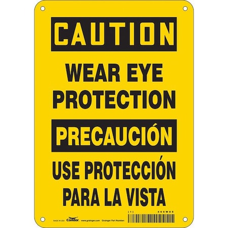 Condor Safety Sign, 7" W, 10" H, 0.055" Thickness, 466W88 466W88
