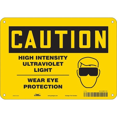 Condor Safety Sign, 7 in Height, 10 in Width, Polyethylene, Vertical Rectangle, English, 466W18 466W18