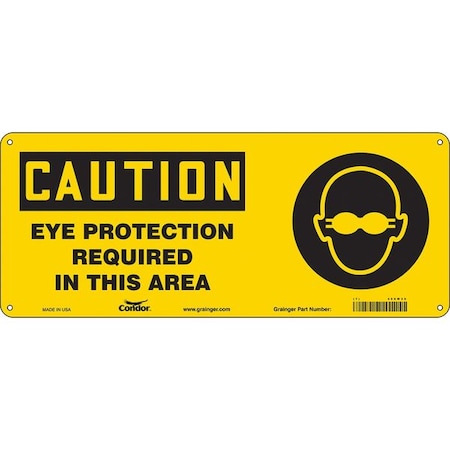 Condor Safety Sign, 17" W, 7" H, 0.055" Thickness, 466W39 466W39