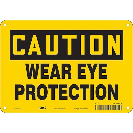 Condor Safety Sign, 7 in Height, 10 in Width, Aluminum, Vertical Rectangle, English, 466W49 466W49