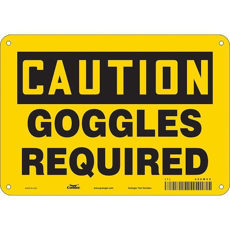 Condor Safety Sign, 7 in Height, 10 in Width, Polyethylene, Vertical Rectangle, English, 466W69 466W69