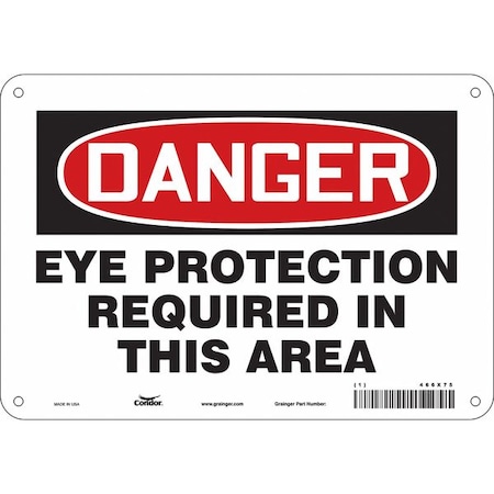 Condor Safety Sign, 7 in Height, 10 in Width, Polyethylene, Vertical Rectangle, English, 466X75 466X75