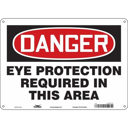 Condor Safety Sign, 10 in Height, 14 in Width, Polyethylene, Horizontal Rectangle, English, 466X76 466X76