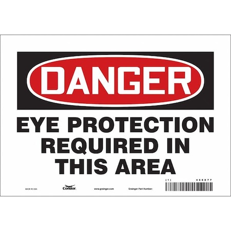 Condor Safety Sign, 7 in Height, 10 in Width, Vinyl, Vertical Rectangle, English, 466X77 466X77