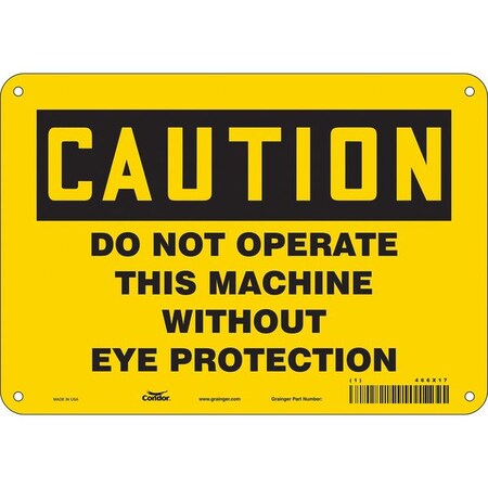 Condor Safety Sign, 7 in Height, 10 in Width, Aluminum, Vertical Rectangle, English, 466X17 466X17