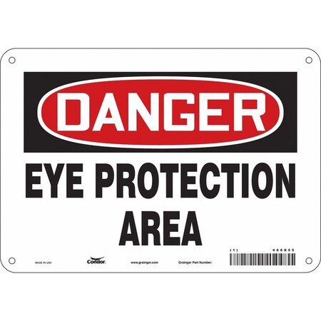 Condor Safety Sign, 7 in Height, 10 in Width, Aluminum