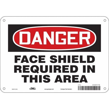 Condor Safety Sign, 7 in Height, 10 in Width, Aluminum, Vertical Rectangle, English, 466Y72 466Y72