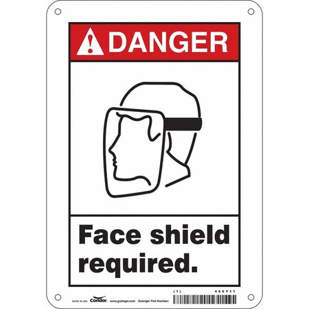 Condor Safety Sign, 10 in Height, 7 in Width, Polyethylene, Horizontal Rectangle, English, 466Y11 466Y11