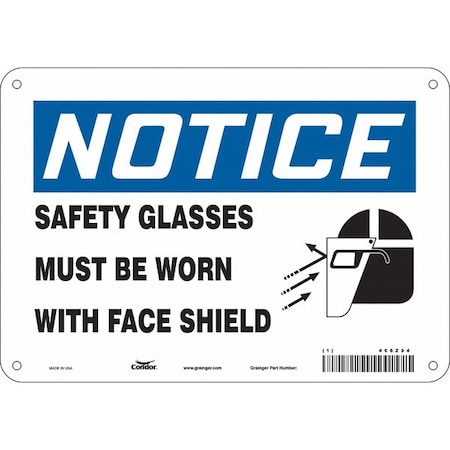 Condor Safety Sign, 7 in Height, 10 in Width, Aluminum, Vertical Rectangle, English, 466Z94 466Z94