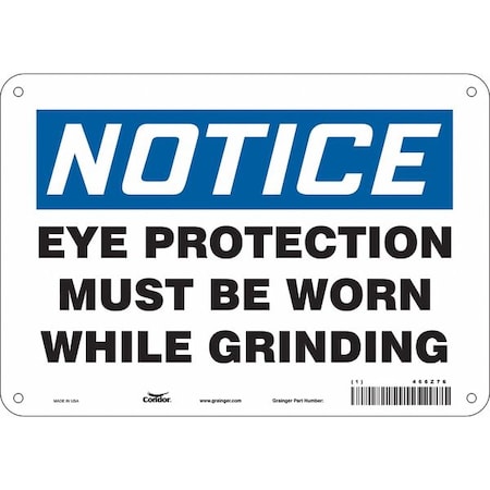 Condor Safety Sign, 7 in Height, 10 in Width, Aluminum, Vertical Rectangle, English, 466Z76 466Z76
