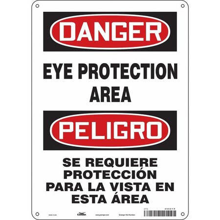Condor Safety Sign, 10" W, 14" H, 0.032" Thickness, 466Z19 466Z19