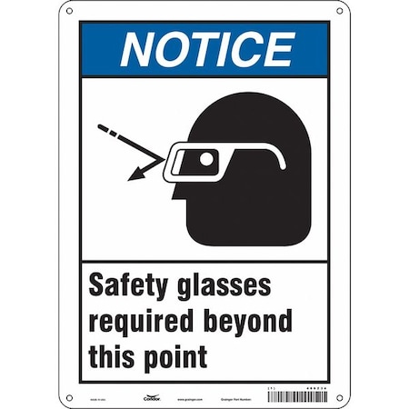 Condor Safety Sign, 14 in Height, 10 in Width, Aluminum, Vertical Rectangle, English, 466Z34 466Z34