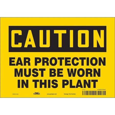 Condor Safety Sign, 7 in Height, 10 in Width, Vinyl, Vertical Rectangle, English, 466C98 466C98
