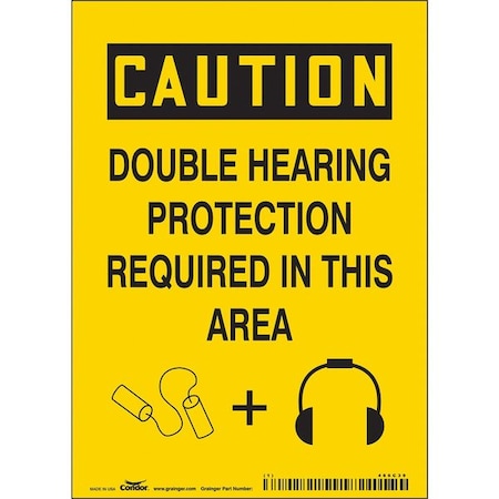 Condor Safety Sign, 5" W, 7" H, 0.004" Thickness, 466C39 466C39