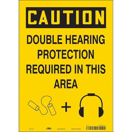 Condor Safety Sign, 14 in Height, 10 in Width, Vinyl, Vertical Rectangle, English, 466C41 466C41