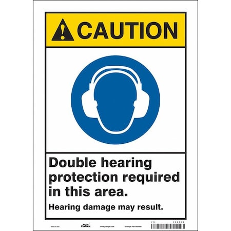 Condor Safety Sign, 14 in Height, 10 in Width, Vinyl, Vertical Rectangle, English, 466C48 466C48