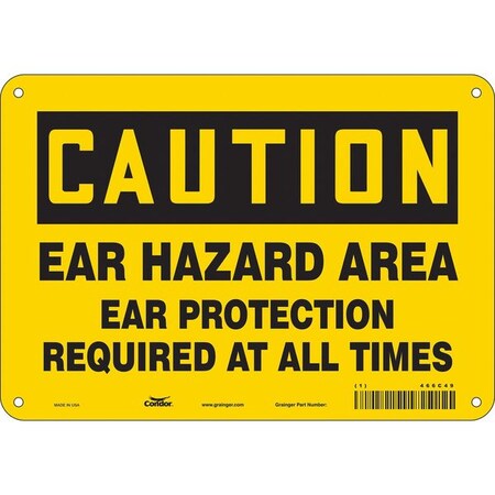 Condor Safety Sign, 7 in Height, 10 in Width, Aluminum, Vertical Rectangle, English, 466C49 466C49