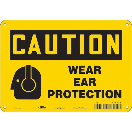 Condor Safety Sign, 7 in Height, 10 in Width, Aluminum, Vertical Rectangle, English, 466A83 466A83