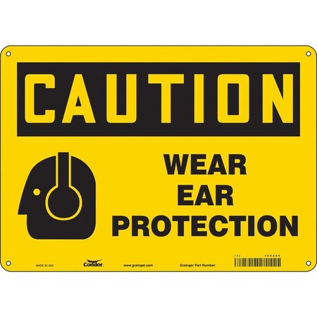 Condor Safety Sign, 10 in Height, 14 in Width, Polyethylene, Horizontal Rectangle, English, 466A86 466A86