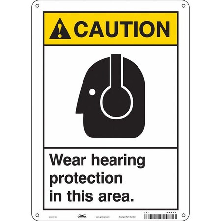 Condor Safety Sign, 14 in Height, 10 in Width, Aluminum, Vertical Rectangle, English, 466A92 466A92