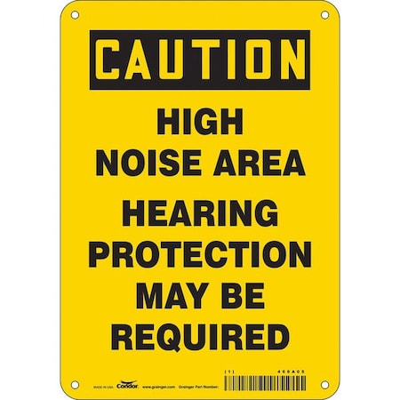 Condor Safety Sign, 10 in Height, 7 in Width, Polyethylene, Horizontal Rectangle, English, 466A05 466A05