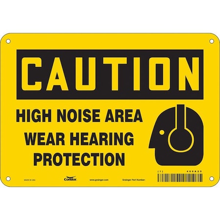 Condor Safety Sign, 7 in Height, 10 in Width, Polyethylene, Vertical Rectangle, English, 466A20 466A20