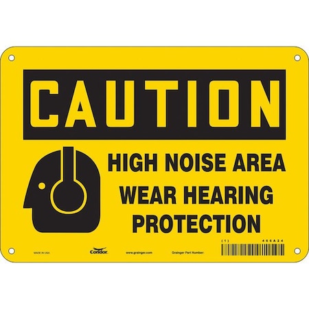 Condor Safety Sign, 7 in Height, 10 in Width, Aluminum, Vertical Rectangle, English, 466A24 466A24