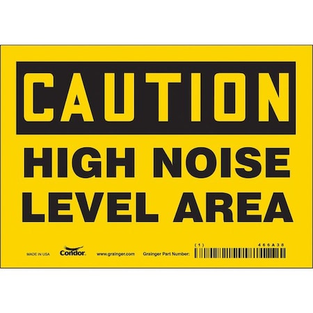 Condor Safety Sign, 5 in Height, 7 in Width, Vinyl, Horizontal Rectangle, English, 466A38 466A38