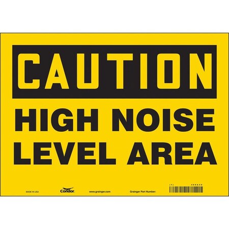Condor Safety Sign, 10 in Height, 14 in Width, Vinyl, Horizontal Rectangle, English, 466A40 466A40